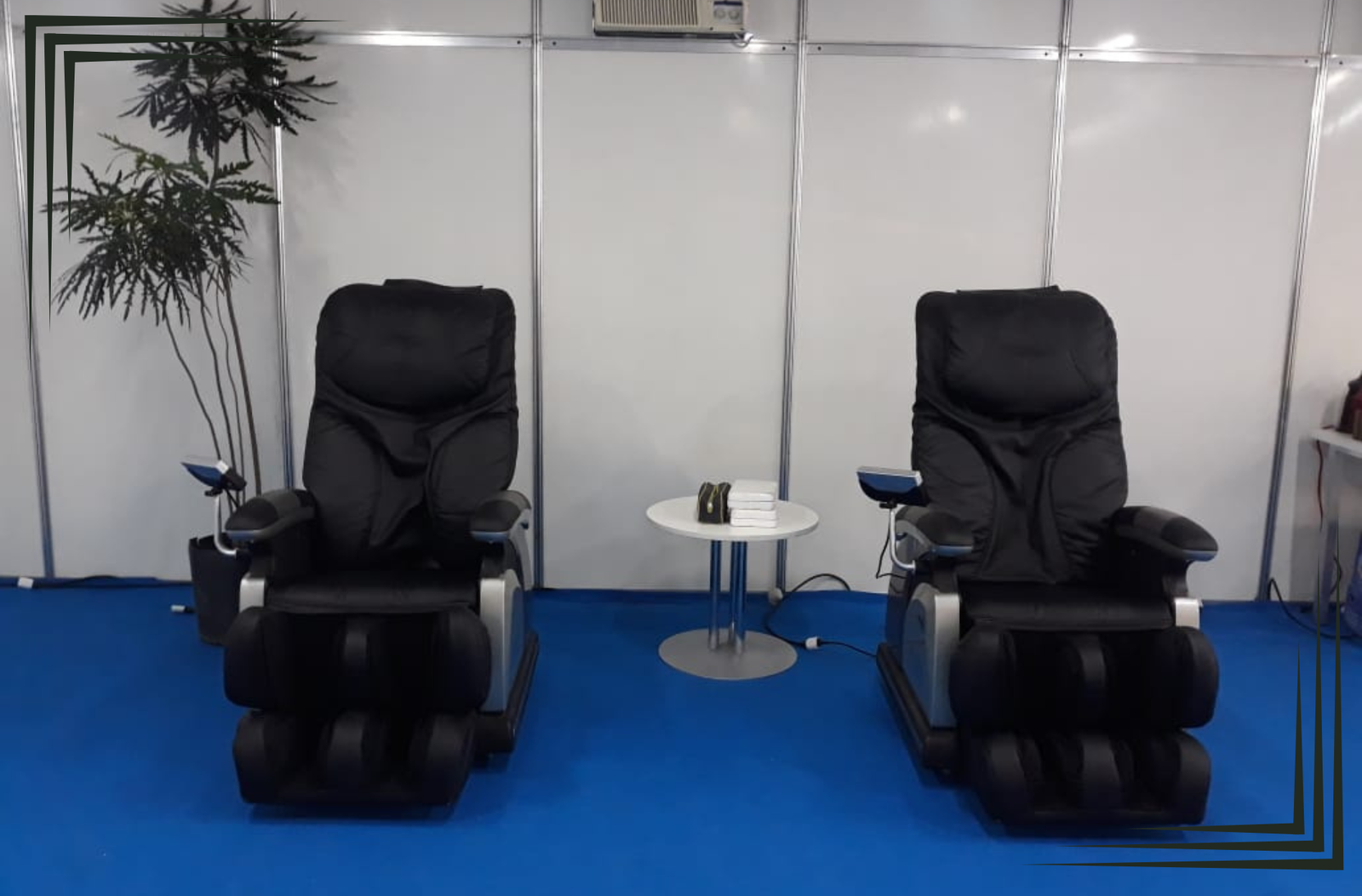 Stand corporativo com poltronas